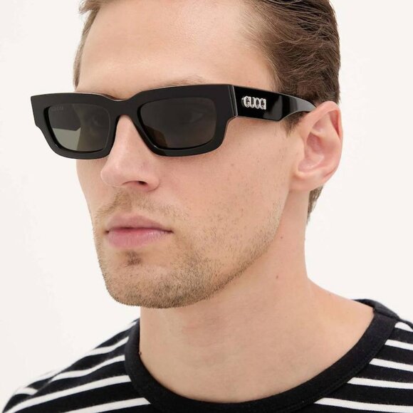 Gucci GG1838S 005 Cat Eye Sunglasses - Shiny Grey - Picture 3 of 10